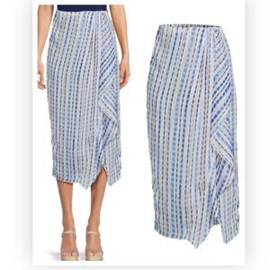 MISA LOS ANGELES Surya Striped Midi Skirt $280 NWT